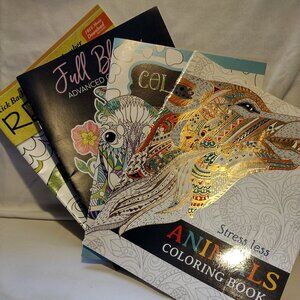 Stress less Animals Coloring Book +3